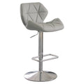 Gray Faux Leather Adjustable Height Barstool S880