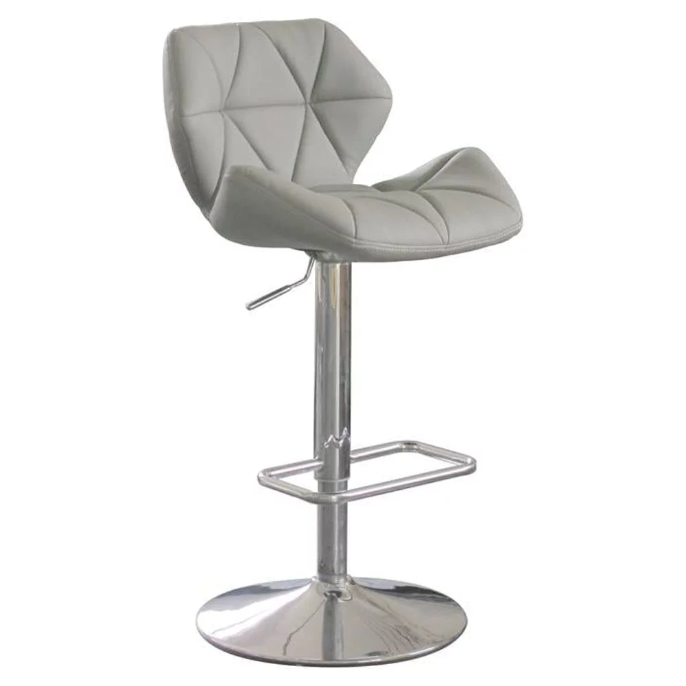 Gray Faux Leather Adjustable Height Barstool S880