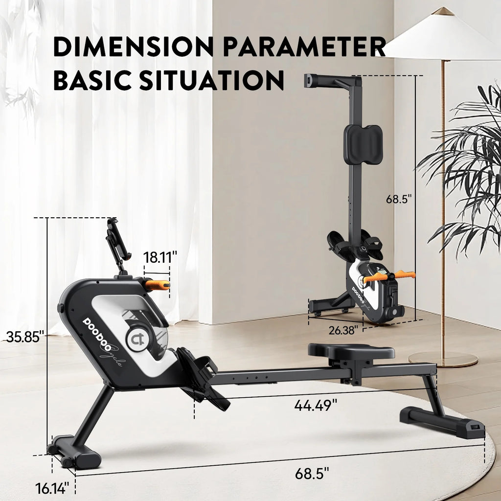 Foldable Magnetic Rowing Machine with 8 Level Resistance F5827