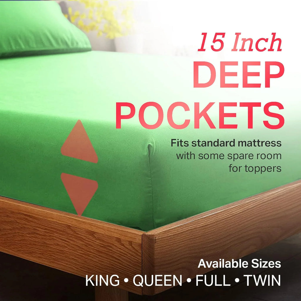 100% Cotton 4 Pcs King Size Bed Sheets N74372
