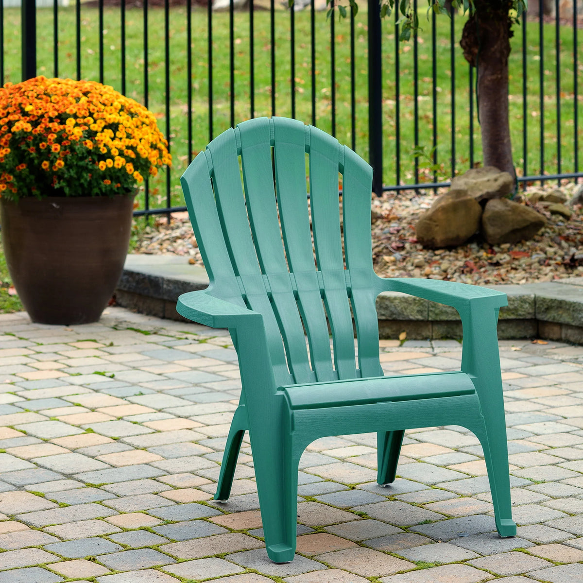 Outdoor Resin Stackable Adirondack Chair Gray W340