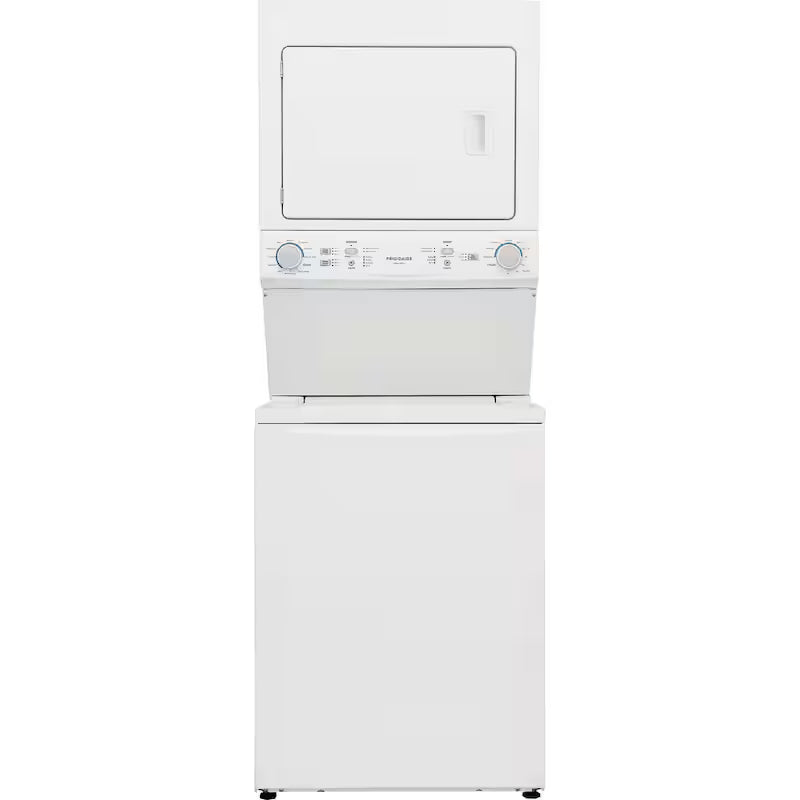 3.9 cu. ft. Washer and 5.5 cu. ft. Dryer Electric Stacked Laundry Center in White Y200827