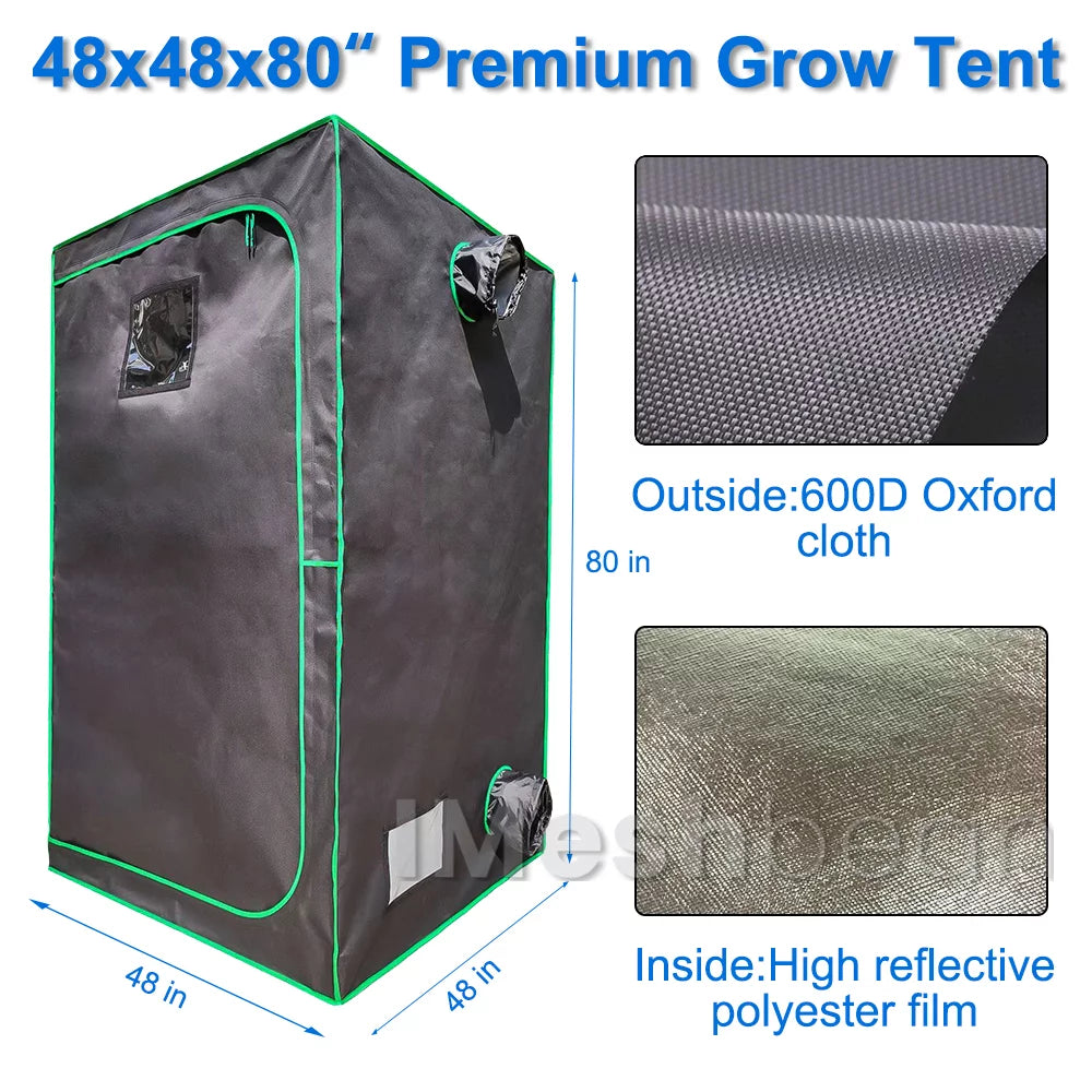 48"x48"x80" Complete Grow Tent Kit with LED Grow Light D923861