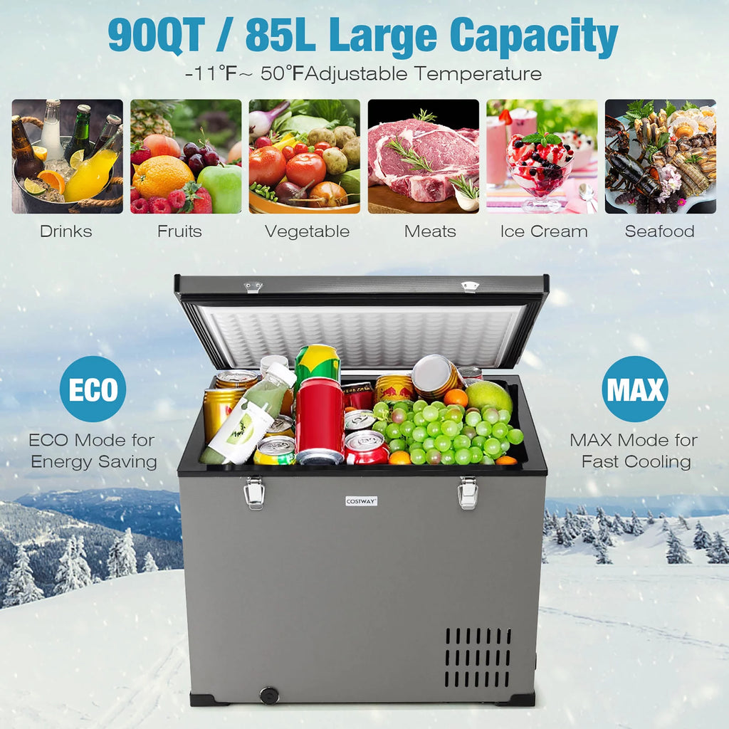 90 QT Portable Car Refrigerator with Compressor S104