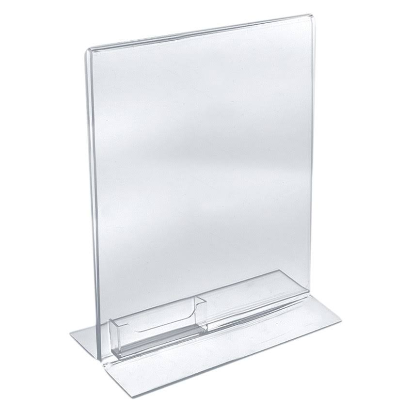 8.5" x 11" Acrylic Sign Holder with Business Card Pocket 10ct T74712