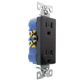 Duplex Decorator Receptacle Outlet, 15-Amp, 120-Volt, Black, 16-Pack N5639