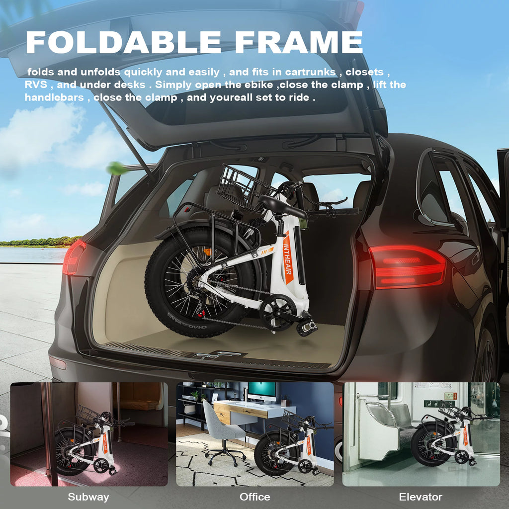 Foldable 20 x 4.0 Fat Tire Step Thru Electric Bike N341