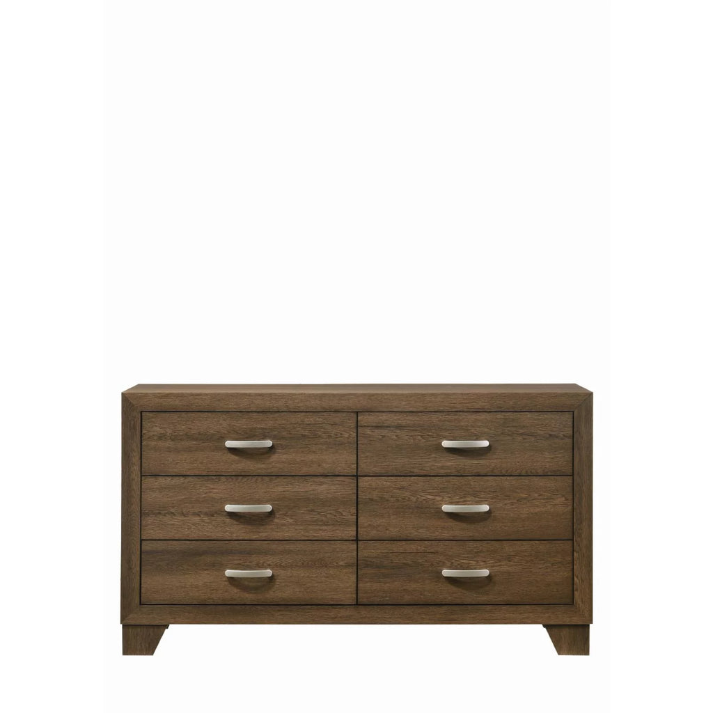Oak 6-Drawer Composite Wood Dresser Y6323