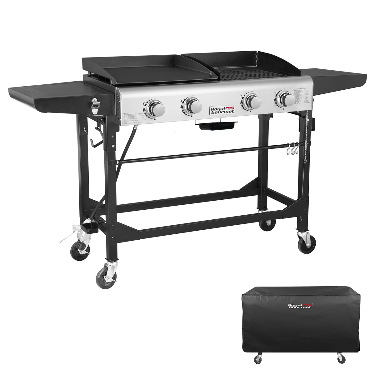4-Burner Gas Grill and Griddle with Cover S29191