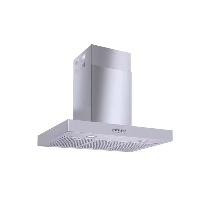 30 in. 350 CFM Convertible T-Shape Wall Mount Range Hood in Stainless Steel T231812