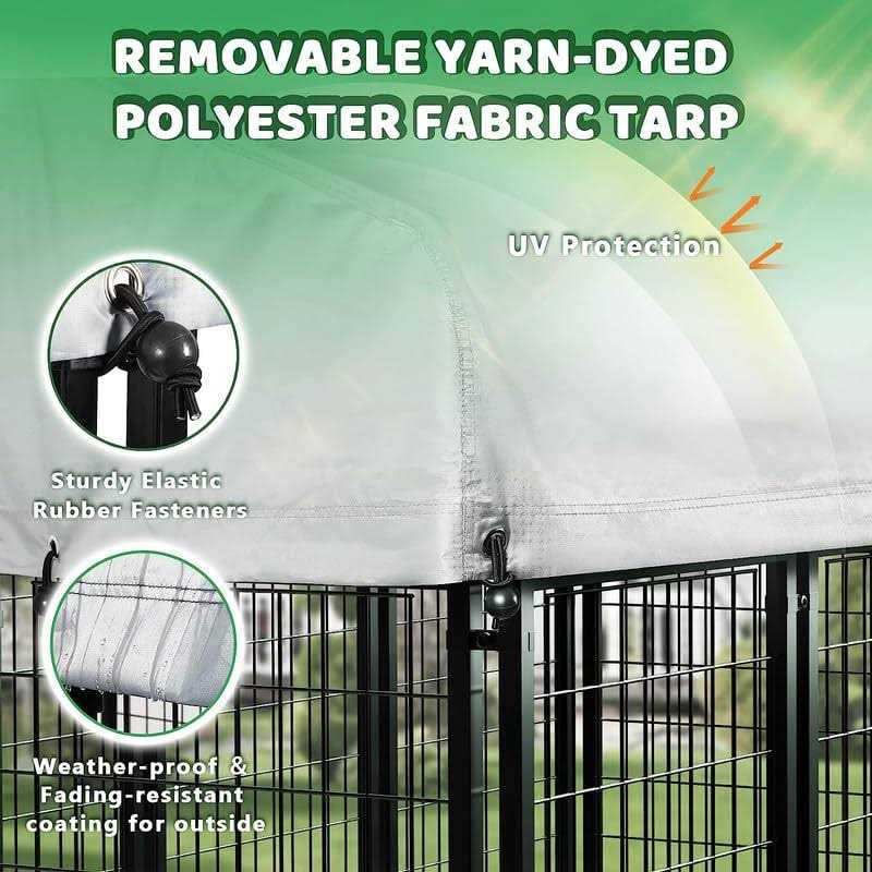 Large Dog Kennel Outdoor Pet Pen Metal Fence D656