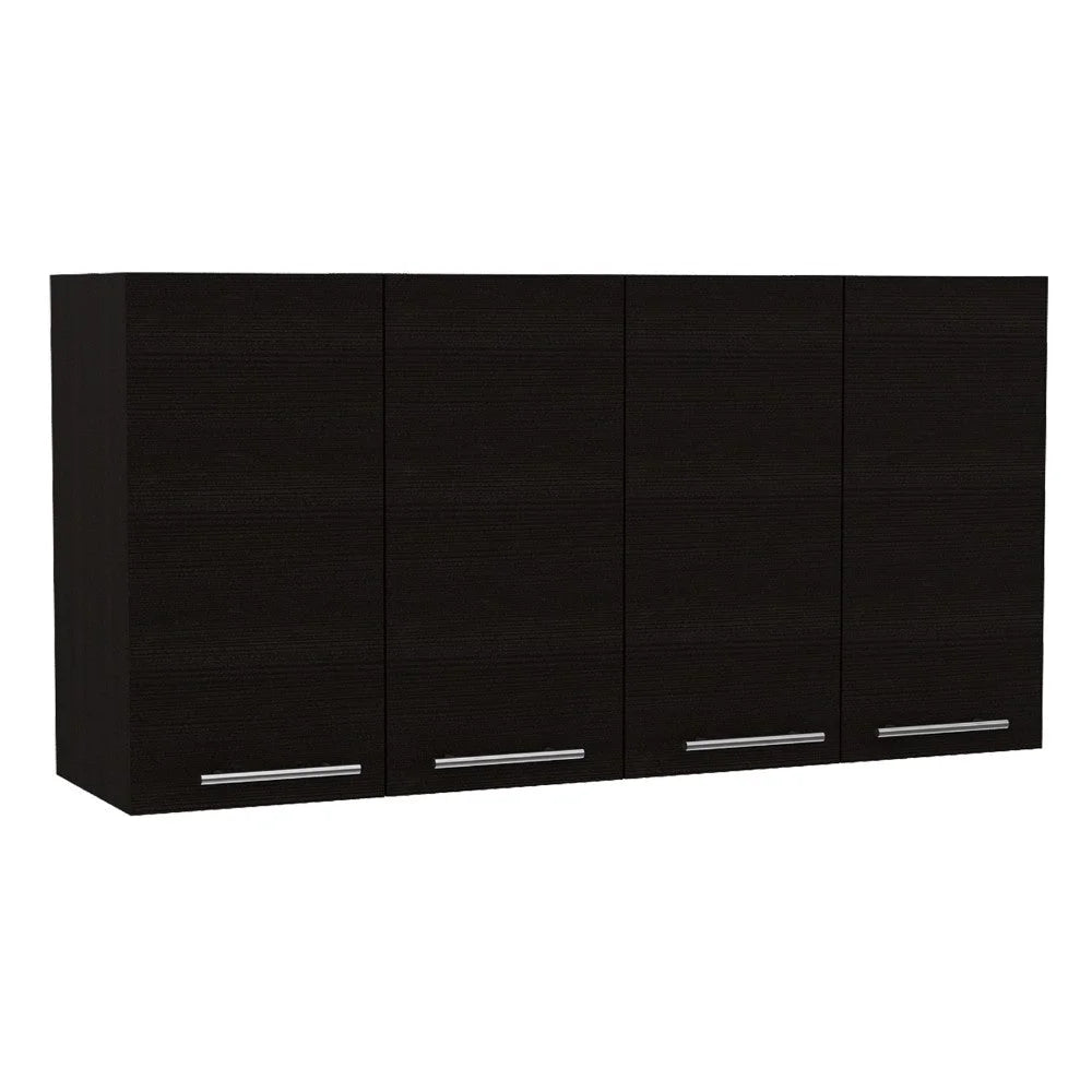 Black Wengue Finish Four Doors Kitchen Cabinet M440