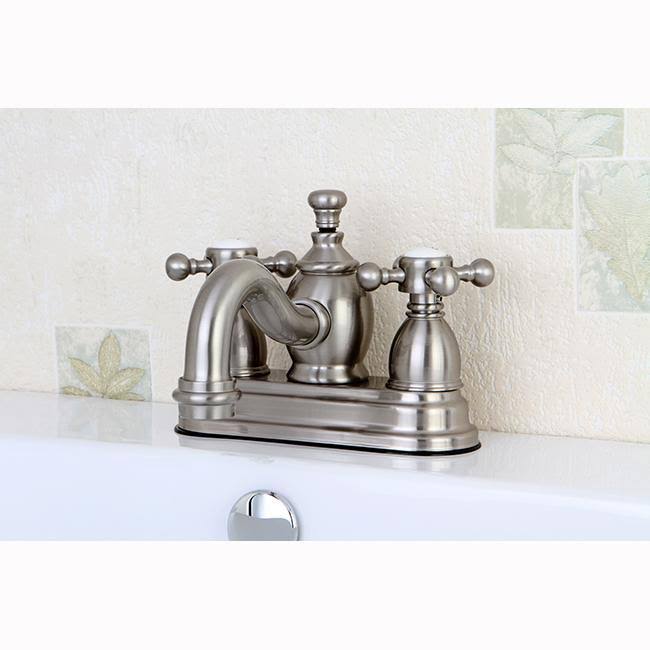 Oil Rubbed Bronze Centerset Lavatory Faucet with Metal Cross Handle C151139