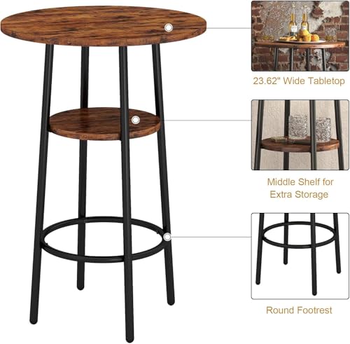 Round Dining Table Set with 2 Chairs and Storage U566484