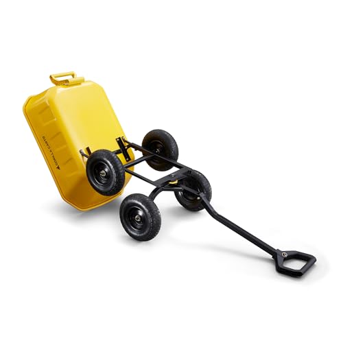 Heavy Duty Steel Yard Dump Cart Garden Wagon with 13 Inch Tires D444