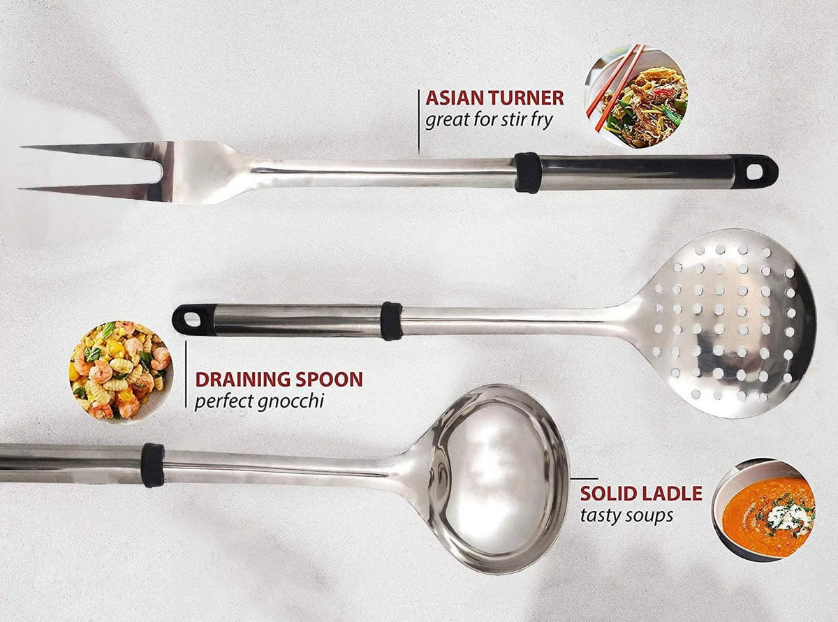 Stainless Steel Cooking Utensils Set of 8 J7122