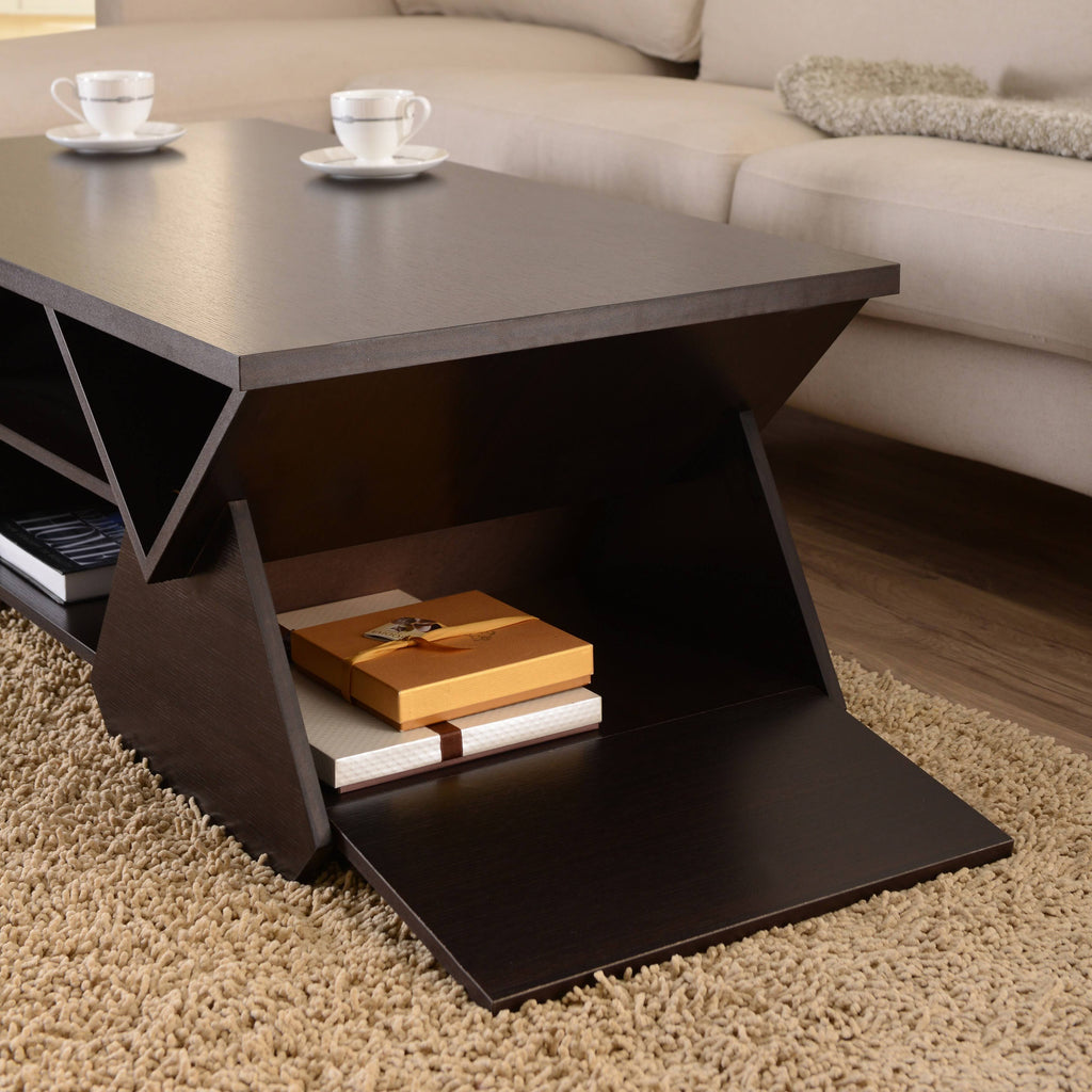 Espresso Geometric Coffee Table Q495015