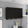 Black Wengue Finish Four Doors Kitchen Cabinet M440