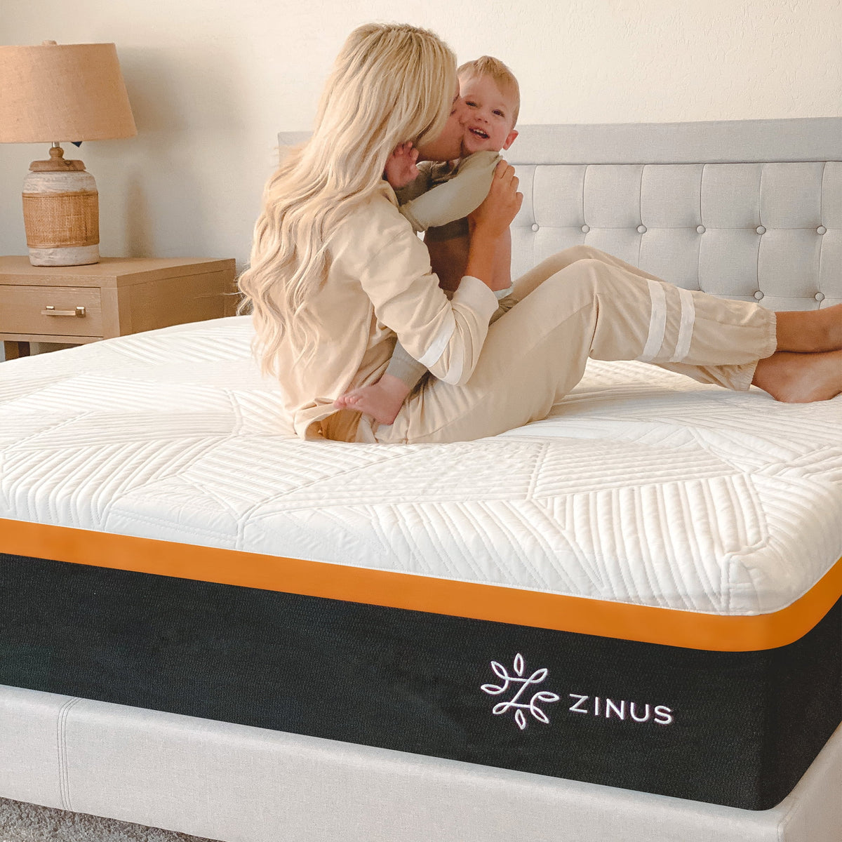 Queen Copper Memory Foam Pocket Spring Hybrid Mattress H525444
