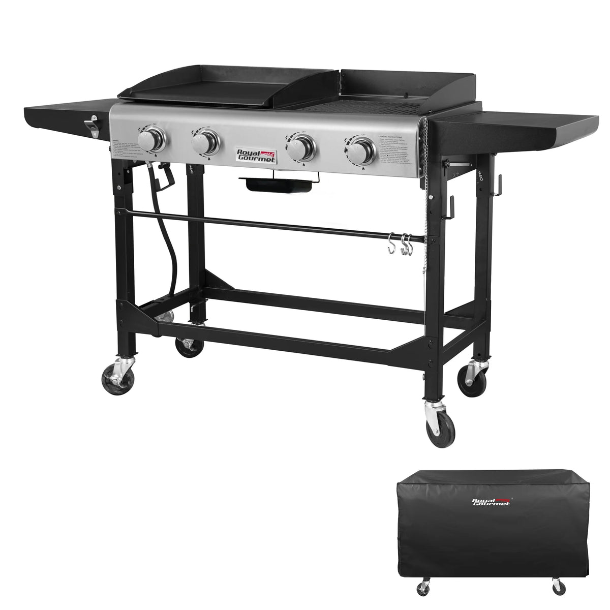 4-Burner Gas Grill and Griddle with Cover S29191