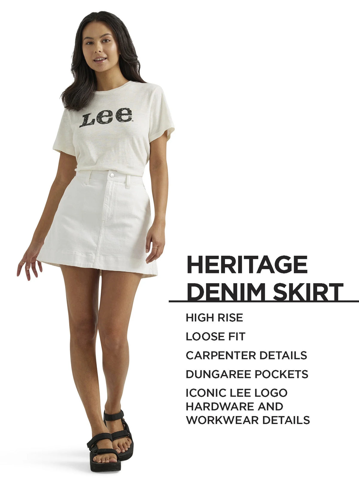 High Rise Loose Fit Denim Skirt A1915