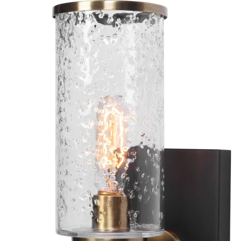 Clear and Black Antique Candle Holder Sconce V603