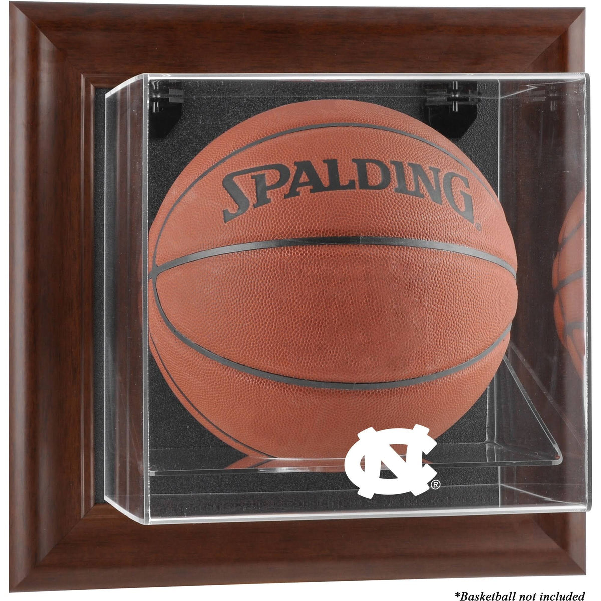 Brown Framed Wall-Mountable Basketball Display Case I964