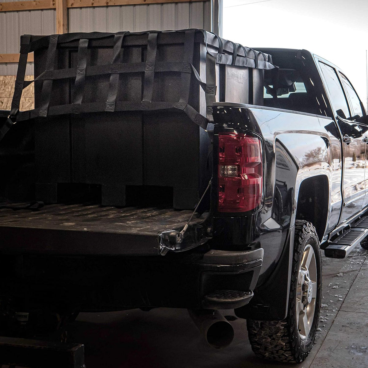 Pickup Truck Bed Cargo Net with Cam Buckles and S-Hooks P4014