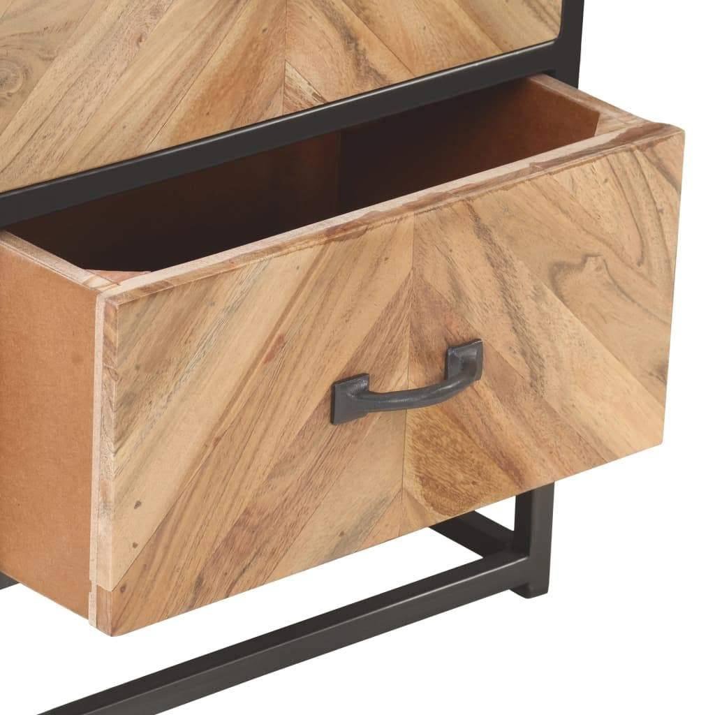 Solid Acacia Wood Bedside Cabinet C630