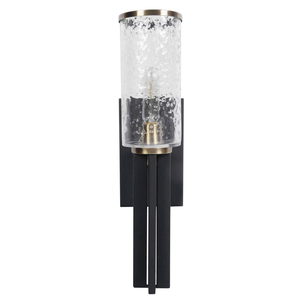 Clear and Black Antique Candle Holder Sconce V603