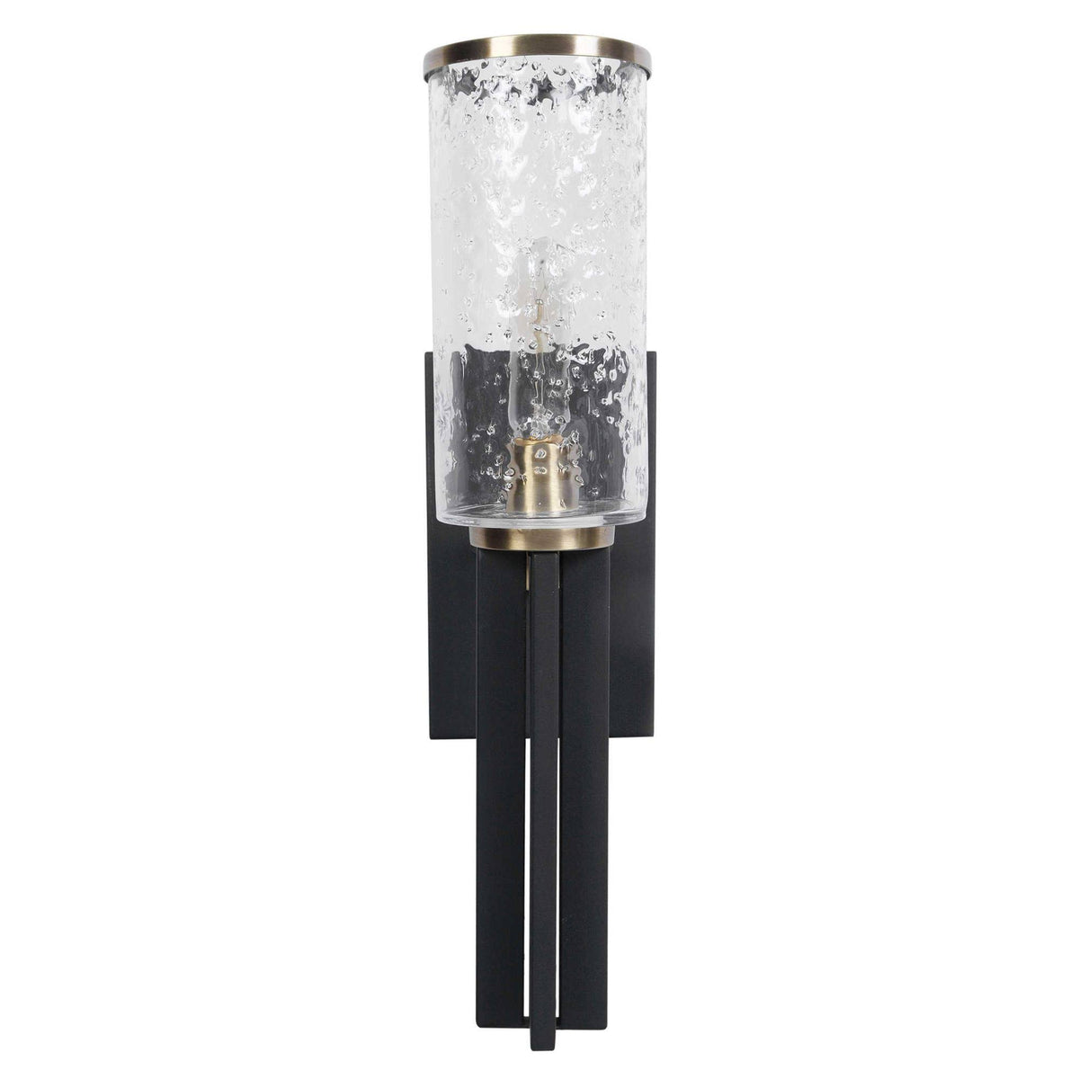 Clear and Black Antique Candle Holder Sconce V603