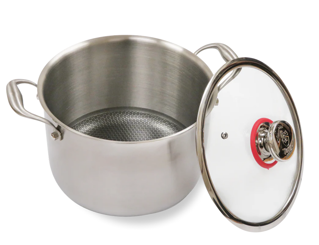24cm Hybrid Stock Pot with Glass Lid Q498813
