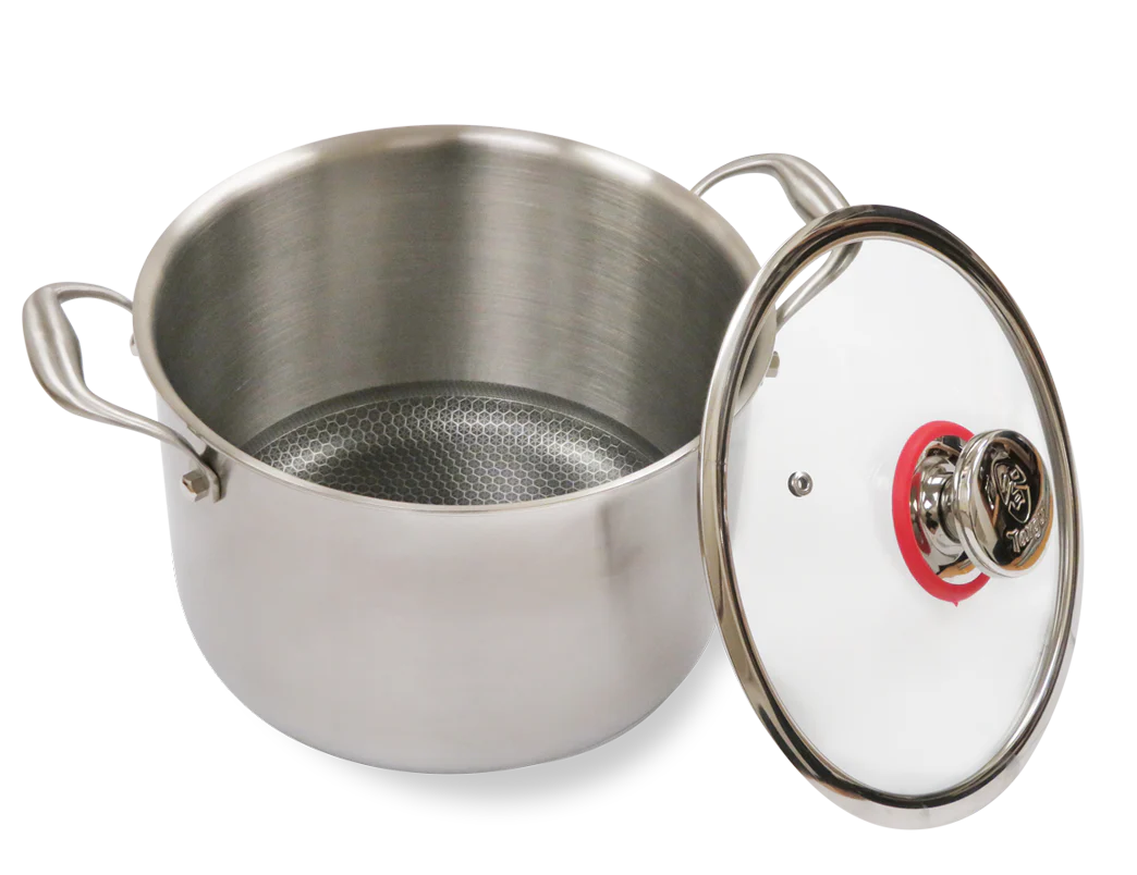 24cm Hybrid Stock Pot with Glass Lid Q498813