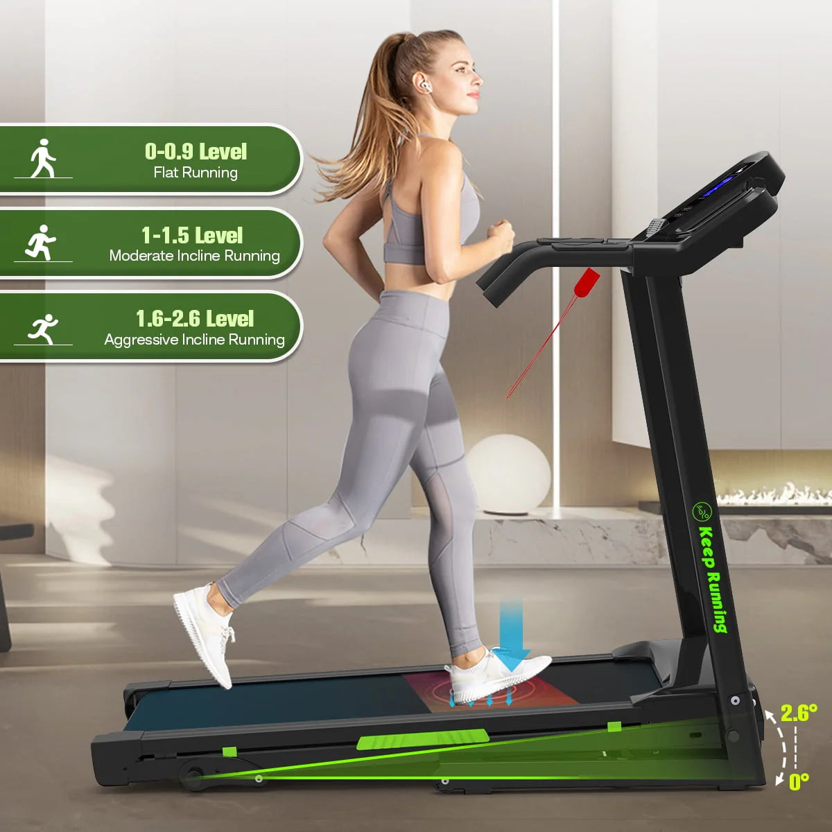 Folding Treadmill with Incline, 3.5 HP H42191