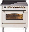 36 Induction Range with Electric Oven in Antique White V93223