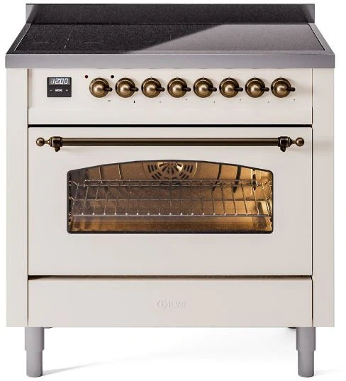 36 Induction Range with Electric Oven in Antique White V93223