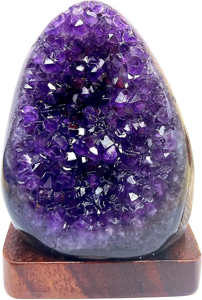 2.64 lb Natural Deep Purple Uruguay Quartz Amethyst Geode Crystal Specimen U85053