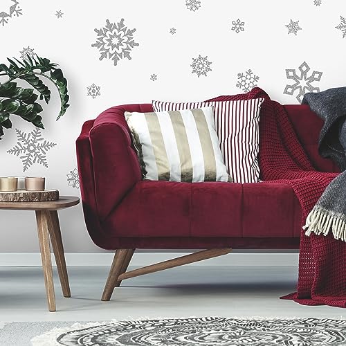 Glitter Snowflakes Peel and Stick Wall Decals T11526