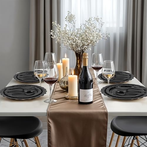 White Paper Plates and Napkins 350 Pcs Party Supplies Set V835