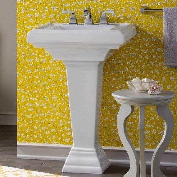 White Pedestal Bathroom Sink O395181