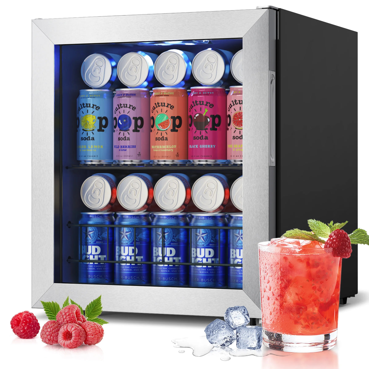 62-65 Can Glass Door Beverage Refrigerator G948