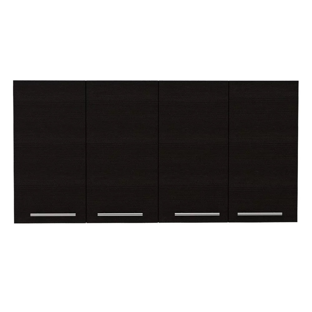 Black Wengue Finish Four Doors Kitchen Cabinet M440