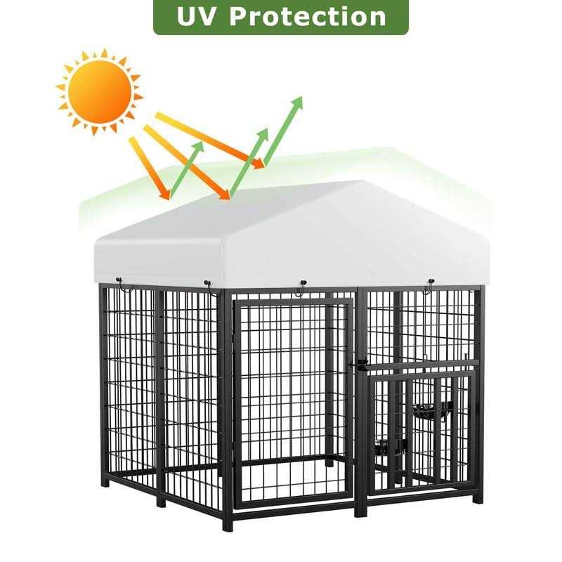 Large Dog Kennel Outdoor Pet Pen Metal Fence D656