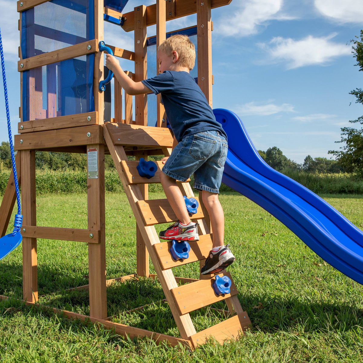 Wooden Cedar Swing Set A3139
