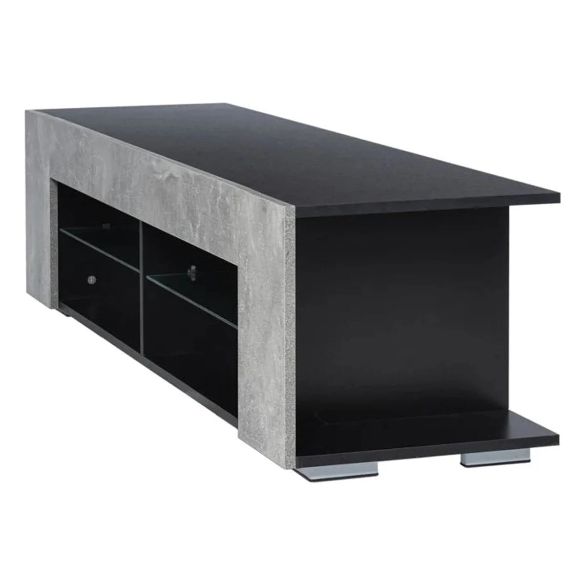 High Gloss 4-Shelf TV Stand with Bookshelves G54328
