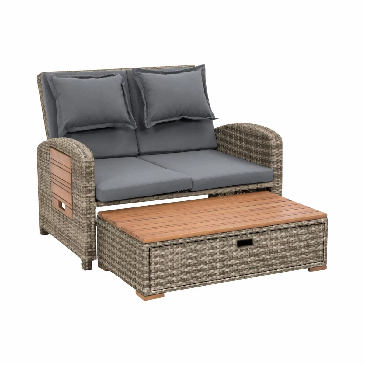 Solid Teak Wood Outdoor Modular Daybed M9873
