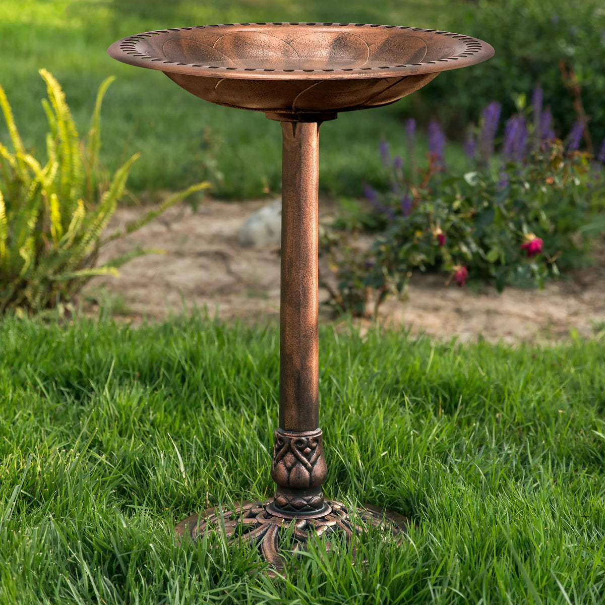 Brushed Bronze Birdbath P359