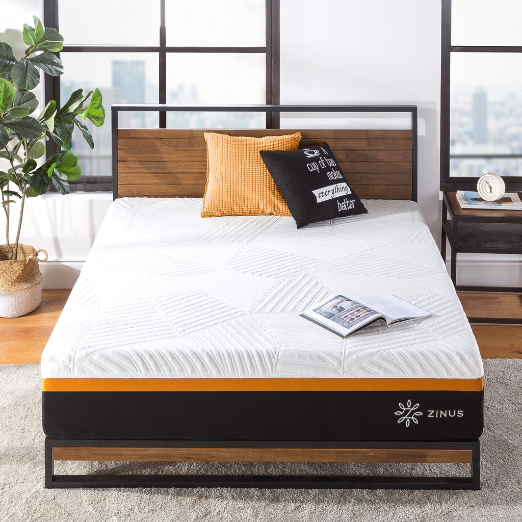 Queen Copper Memory Foam Pocket Spring Hybrid Mattress H525444