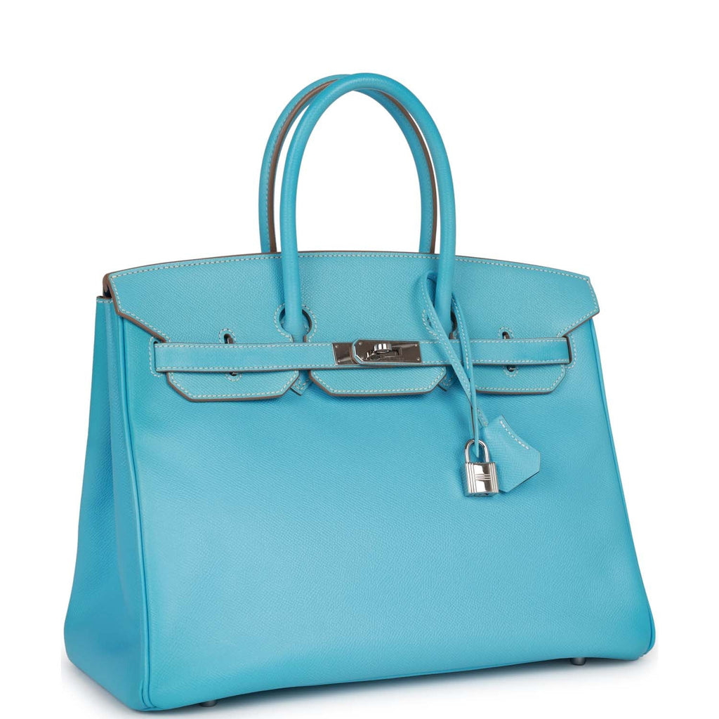 Pre-owned 35 Celeste Epsom Leather Handbag I3433