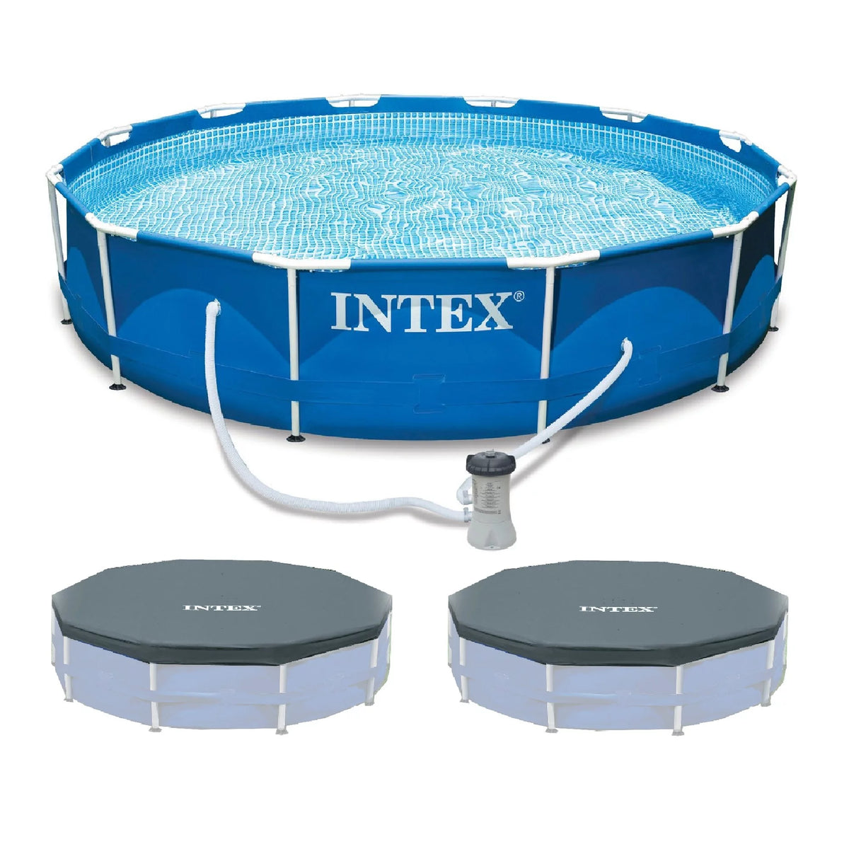 12'x30 Metal Frame Swimming Pool with Filter Pump R830118